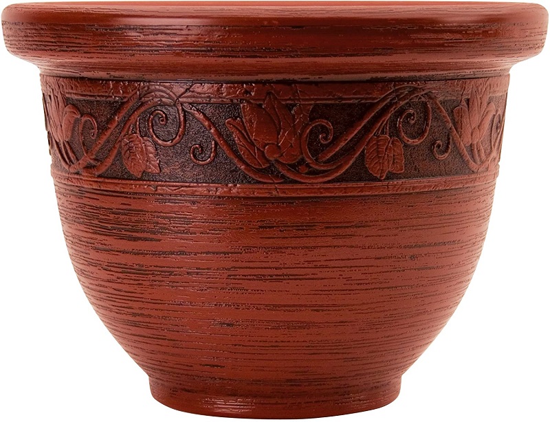Phoenix Red 14 Inch Flower Planter - Click Image to Close